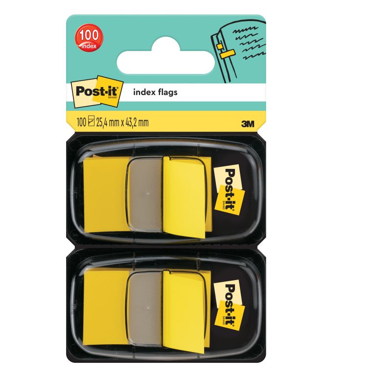 POST-IT Index Tabs 25,4x43,2mm 680-Y2 gelb/50 Tabs 2 Stück