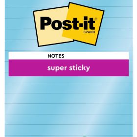 POST-IT Block Super Sticky 102x152mm 6844L-NB hellblau,45 Bl.,liniert,hängb.