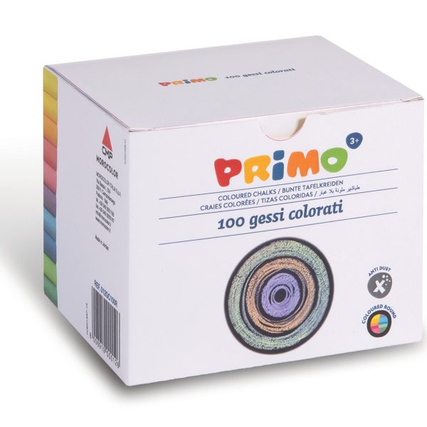 PRIMO Kreide rund 012GC100R ass., staubfrei 100 Stück