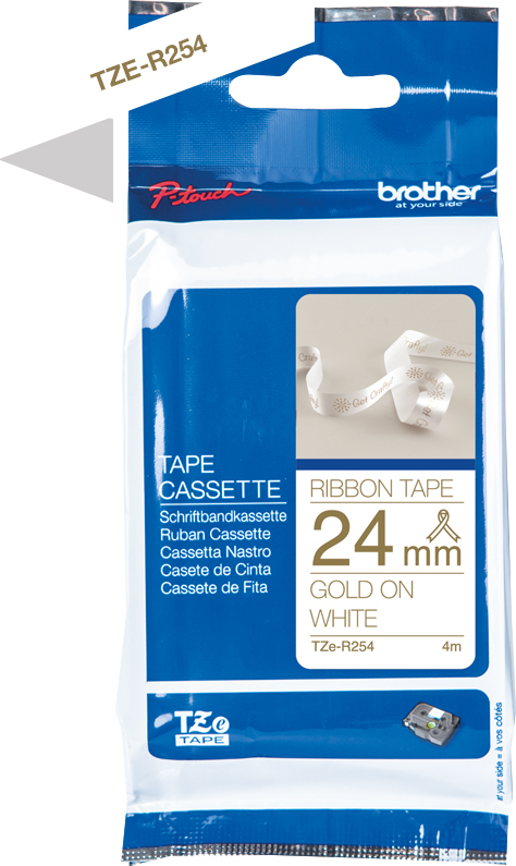 PTOUCH-TZE-R254-4977766801881 PTOUCH Band weiss/gold TZE-R254 Tze Geräte 24mm – Hochwertig & günstig bei ShopDeca