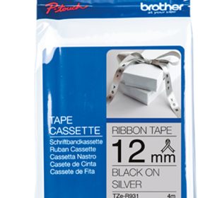 PTOUCH Band silber/schwarz TZE-R931 Tze Geräte 12-36mm