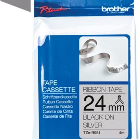 PTOUCH Band silber/schwarz TZE-R951 Tze Geräte 24mm