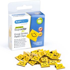 RAPESCO Clips Refill Emoji 1380 gelb 100 Stück