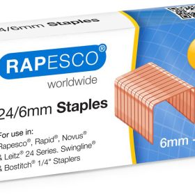 RAPESCO Heftklammern 24/6mm S24600Z3 1000 Stück Kupfer