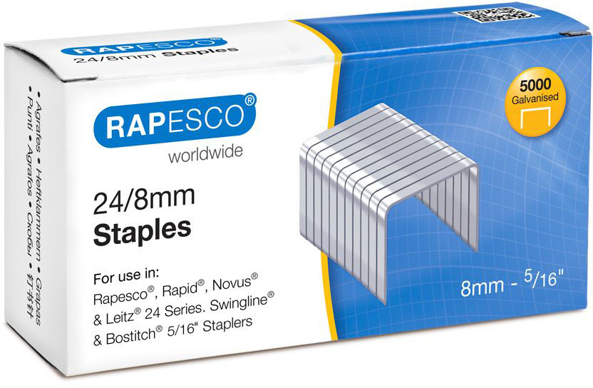 RAPESCO-S24807Z3-5018505001663 RAPESCO Heftklammern 24/8mm S24807Z3 5000 Stück verzinkt – Hochwertig & günstig bei ShopDeca