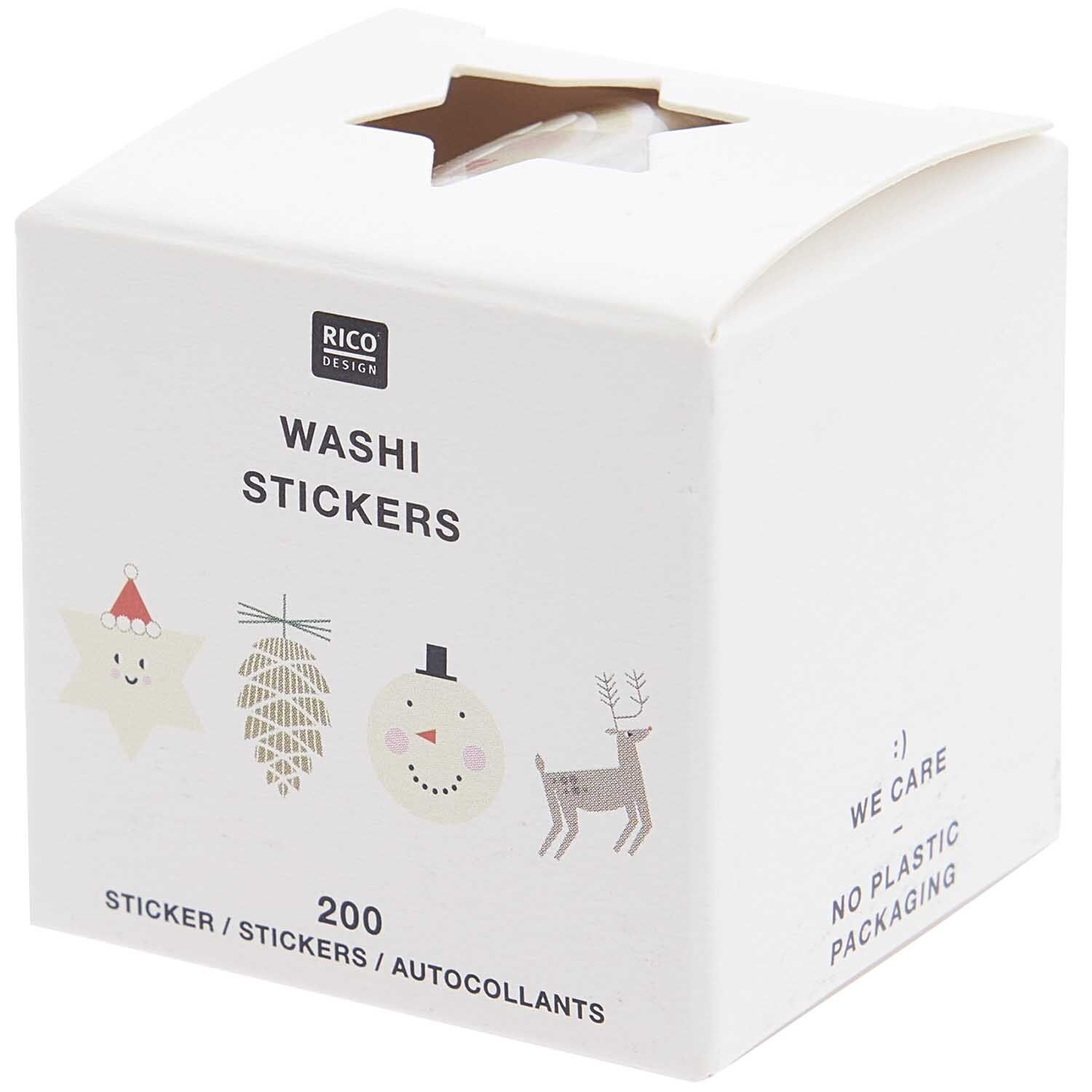 RICO-DESIGN-300452-4051271413866 RICO DESIGN Washi Sticker 300452 I love Christmas 200 Stück – Hochwertig & günstig bei ShopDeca