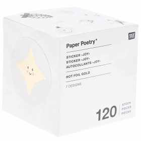 RICO DESIGN Sticker Joy 300486 Hotfoil gold 120 Stück