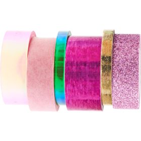 RICO DESIGN Washi Tape Set FSC 302163 pink, rosa 6 Rollen