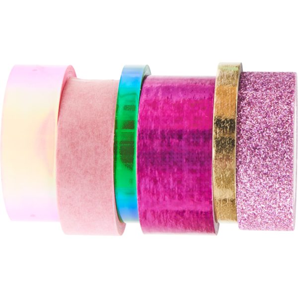 RICO DESIGN Washi Tape Set FSC 302163 pink, rosa 6 Rollen