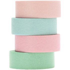 RICO DESIGN Washi Tape Set 15mmx5m 99001.21.28 Glitter Pastel 4 Rollen