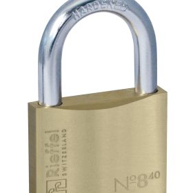 RIEFFEL SWITZERLAND Vorhängeschloss Nr.8 40mm 8/40 SB Messing