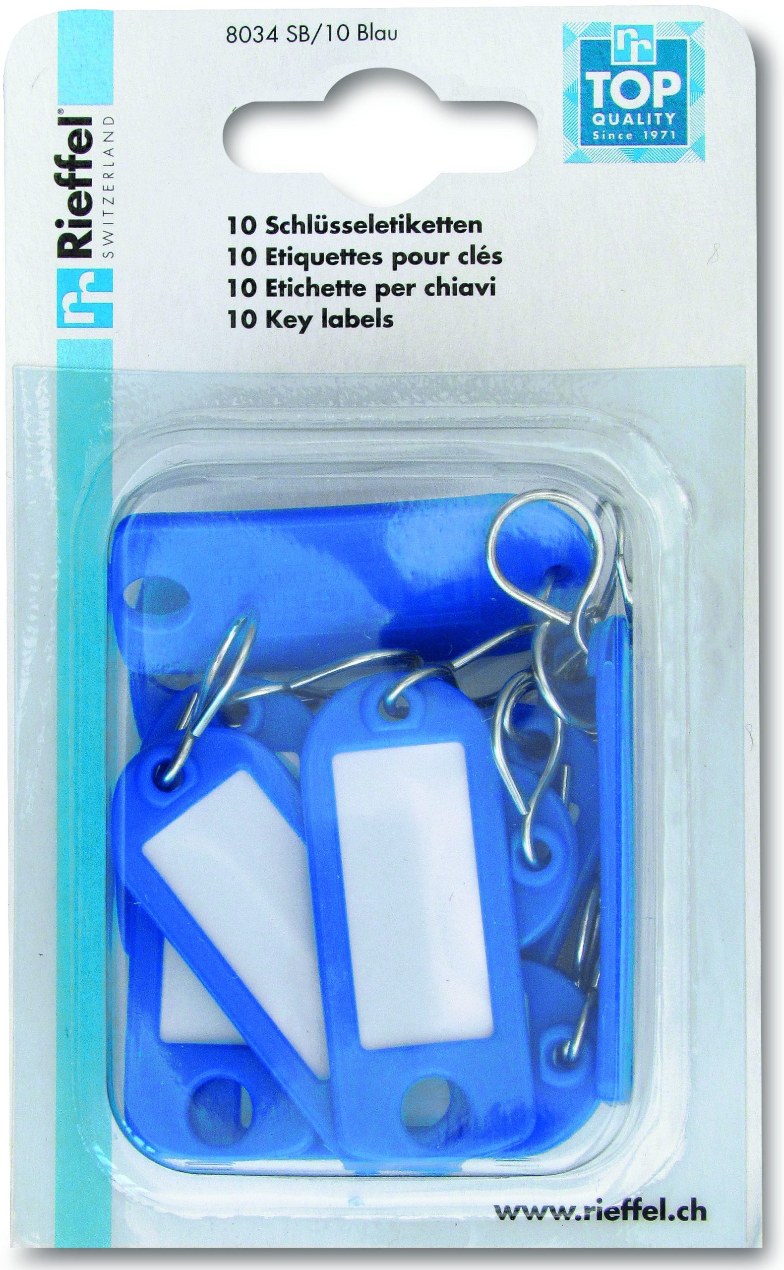 RIEFFEL-SWITZERLAND-8034-SB-10-BLAU-7640115312341 RIEFFEL SWITZERLAND Schlüssel-Anhänger 8034 SB/10 BLAU blau 10 Stück – Hochwertig & günstig bei ShopDeca