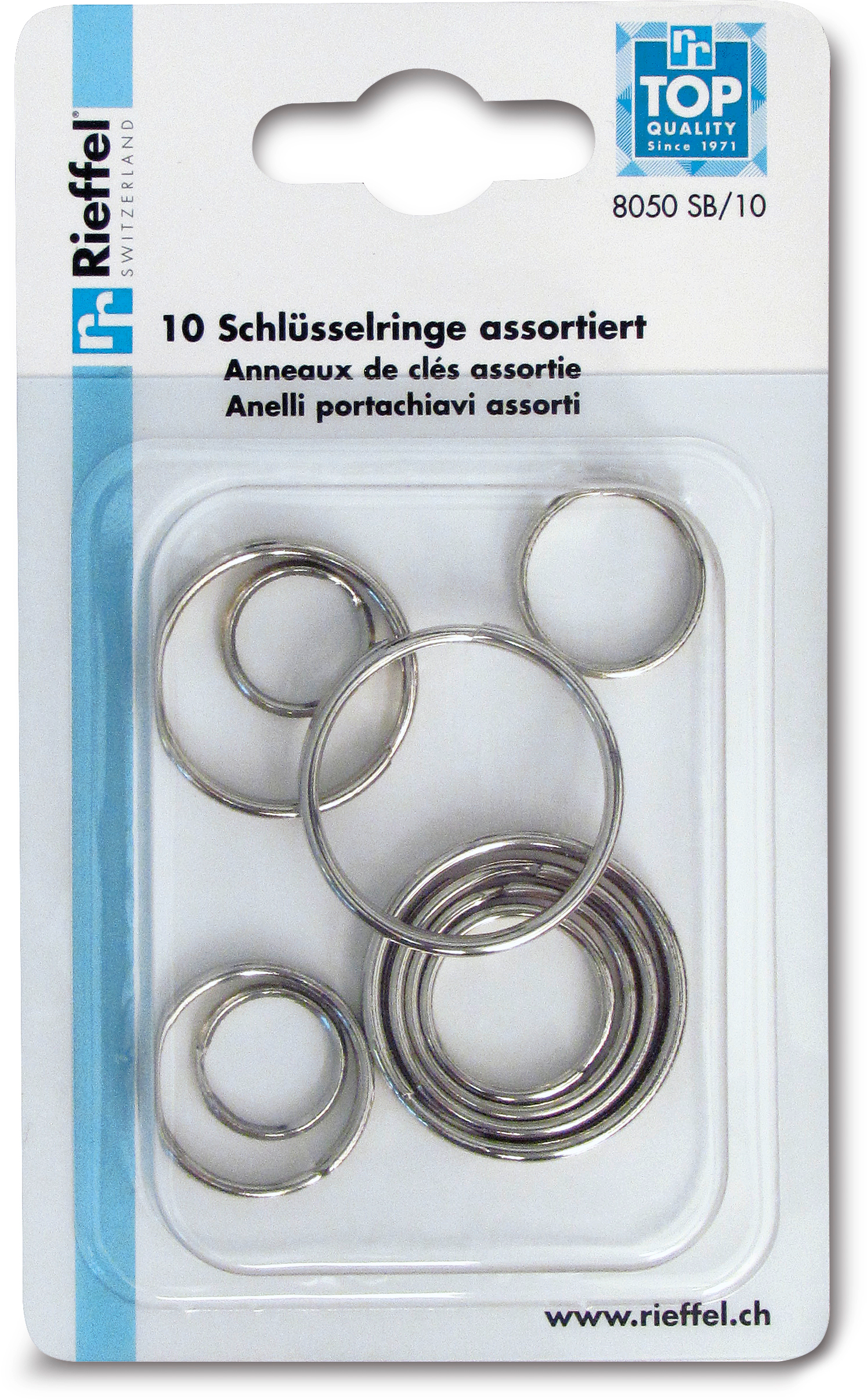 RIEFFEL-SWITZERLAND-8050-SB-10-ASS.-7640115314161 RIEFFEL SWITZERLAND Schlüsselringe 8050 SB/10 ASS. ass. 10 Stück – Hochwertig & günstig bei ShopDeca