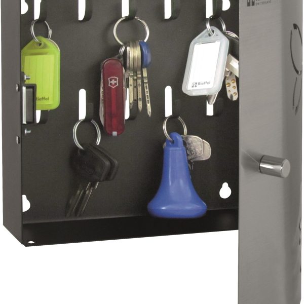 RIEFFEL SWITZERLAND Schlüsselkasten DSB-BUTTERFLY silber 10 Schlüssel