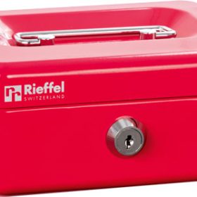RIEFFEL SWITZERLAND Geldkassette KIKA KIKAROT 12,5x6x9,5cm rot