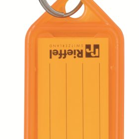 RIEFFEL SWITZERLAND Schlüsseletiketten 38x22mm KT 1000 ORANGE orange 100 Stück