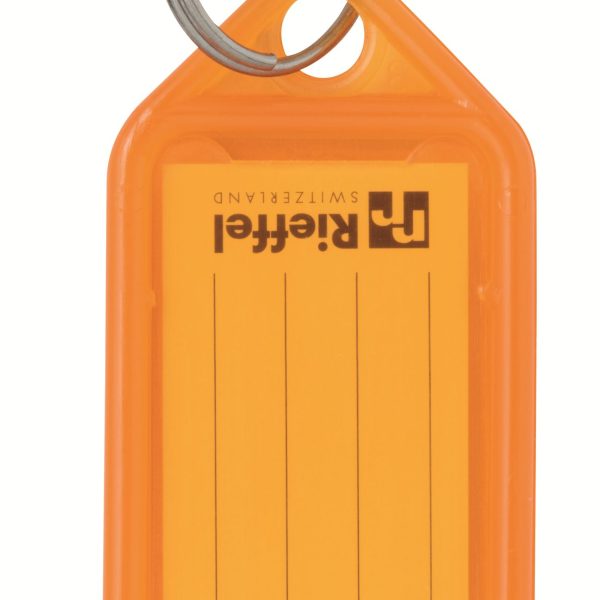 RIEFFEL SWITZERLAND Schlüsseletiketten 38x22mm KT 1000 ORANGE orange 100 Stück
