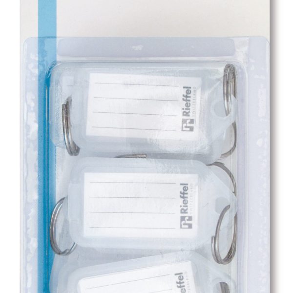 RIEFFEL SWITZERLAND Schlüsseletiketten 38x22mm KT 1000 SB/10 TRANSP transparent 10 Stück