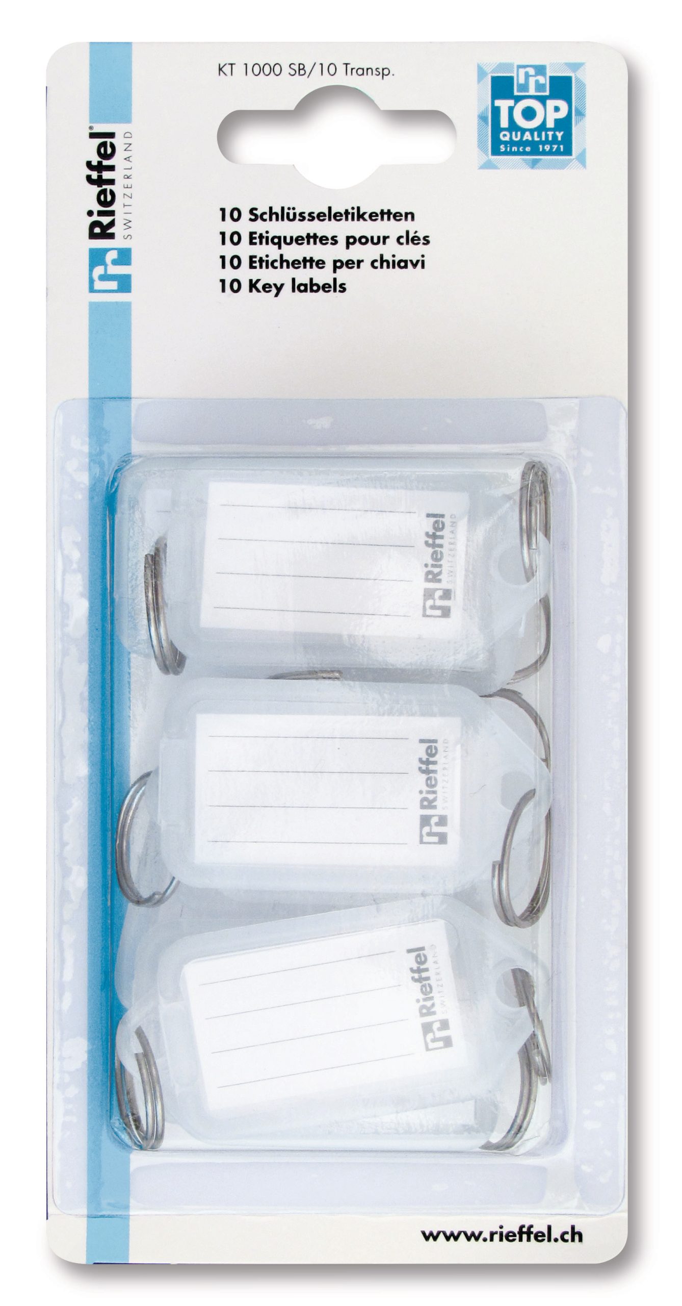 RIEFFEL-SWITZERLAND-KT-1000-SB-10-TRANSP-7630010411034 RIEFFEL SWITZERLAND Schlüsseletiketten 38x22mm KT 1000 SB/10 TRANSP transparent 10 Stück – Hochwertig & günstig bei ShopDeca