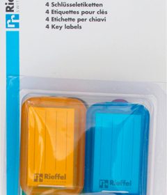 RIEFFEL SWITZERLAND Schlüsseletiketten 38x22mm KT 1000 SB/4 ASS. ass. 4 Stück