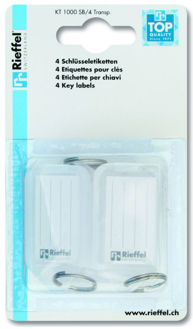 RIEFFEL-SWITZERLAND-KT-1000-SB-4-TRANSP-7630010410952 RIEFFEL SWITZERLAND Schlüsseletiketten 38x22mm KT 1000 SB/4 TRANSP transparent 4 Stück – Hochwertig & günstig bei ShopDeca