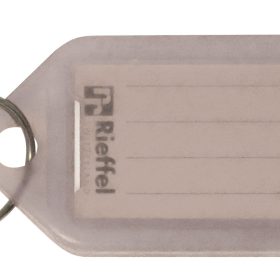 RIEFFEL SWITZERLAND Schlüsseletiketten 38x22mm KT 1000 TRANSPARENT transparent 100 Stück