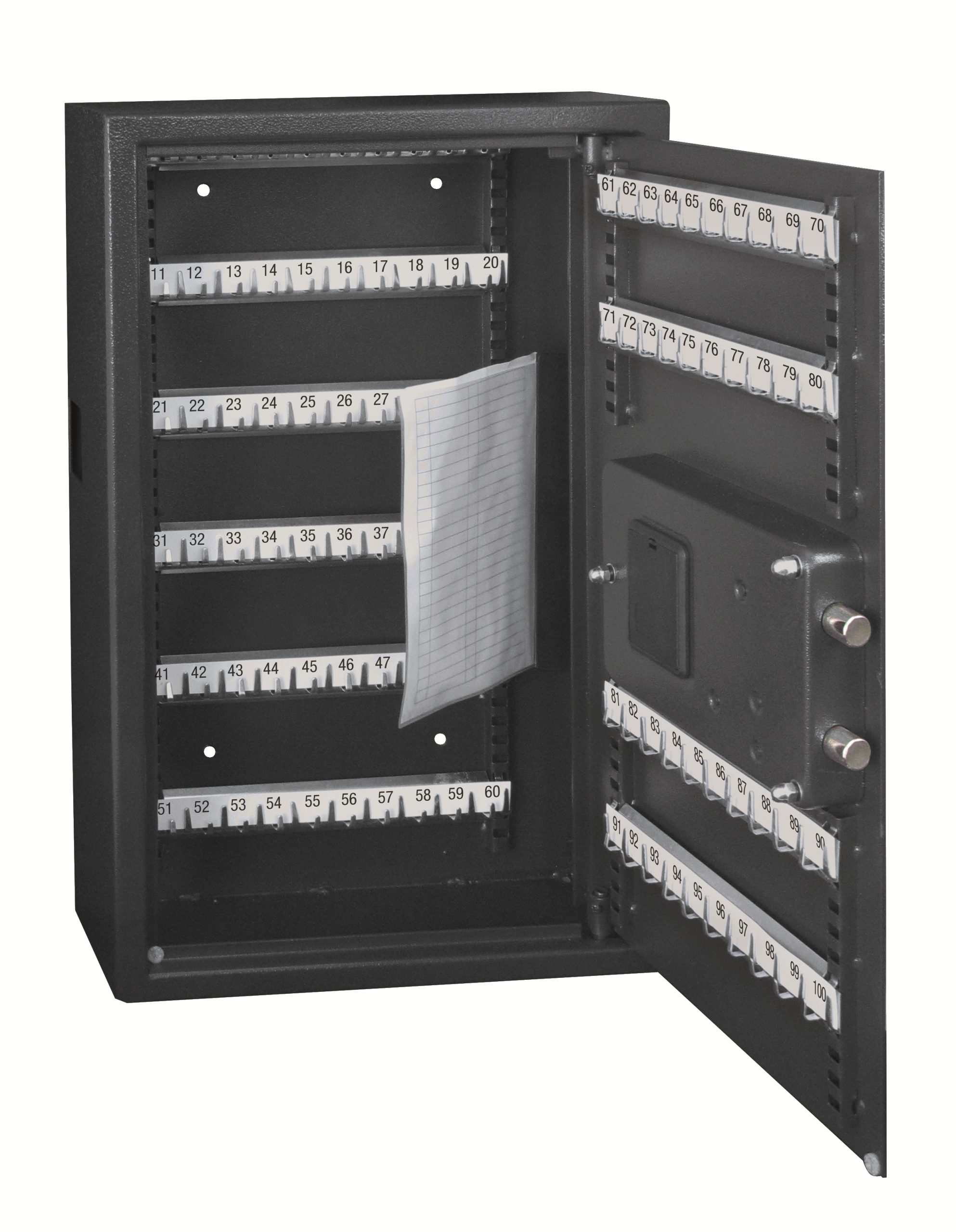 RIEFFEL-SWITZERLAND-VT-ST-100-SE-7630010413366 RIEFFEL SWITZERLAND Schlüsselkasten VT-SE grau VT-ST 100 SE 55x35x13cm 100 Haken – Hochwertig & günstig bei ShopDeca