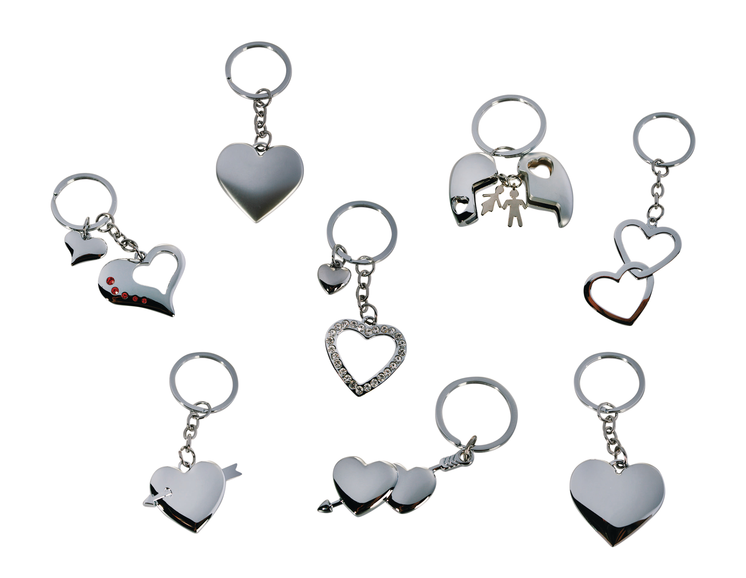 ROOST-10010218-4007698102180 ROOST Schlüsselanhänger Herz 10010218 Metall, ass. 3cm – Hochwertig & günstig bei ShopDeca