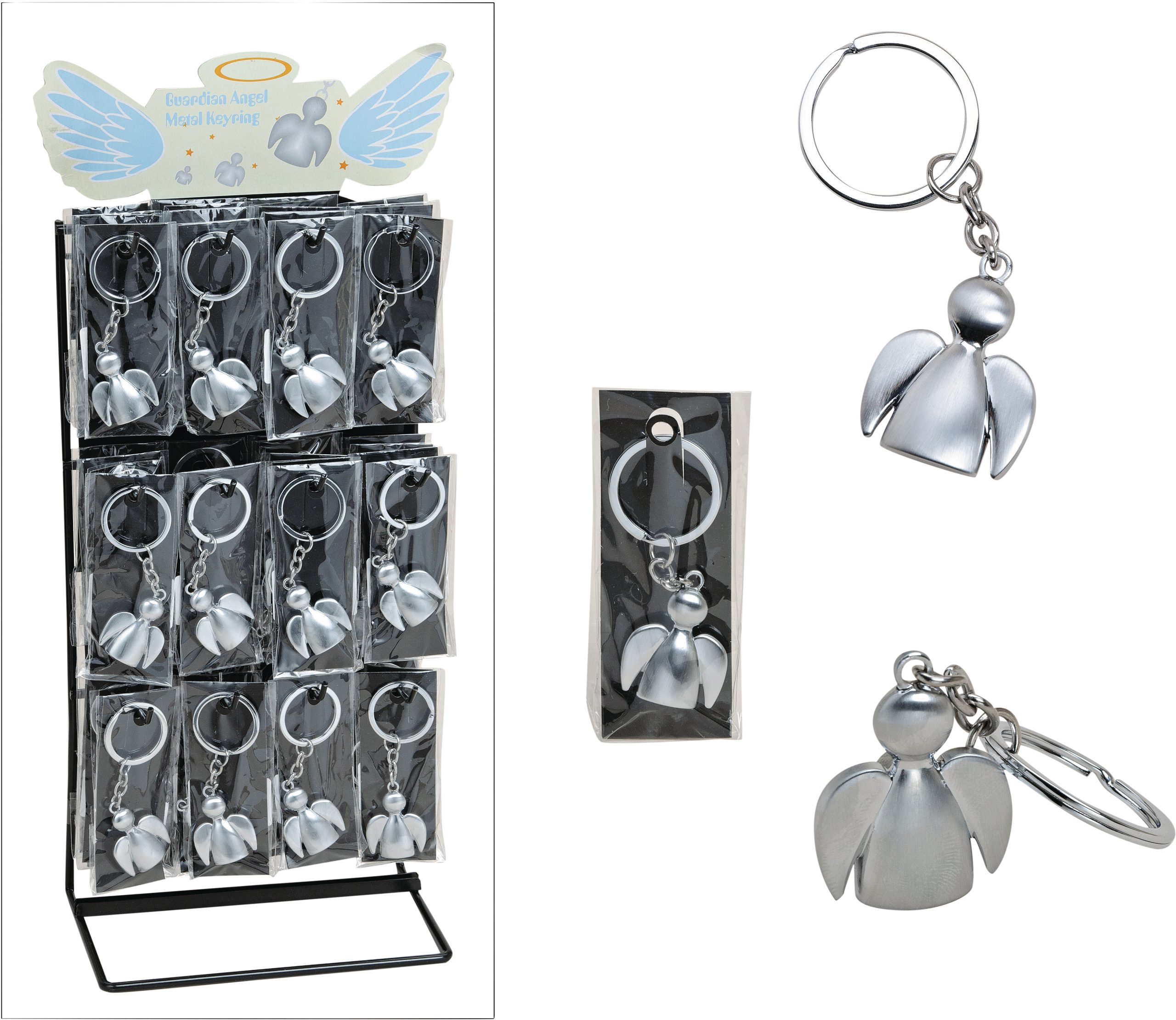 ROOST-10010555-4007698105556 ROOST Schlüsselanhänger Engel 10010555 metall, ass. 3cm – Hochwertig & günstig bei ShopDeca