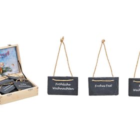 ROOST Weihnachtshänger 10x6cm 10030121 mit Weihnachtsspruch
