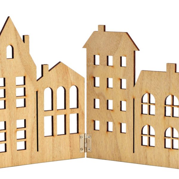ROOST Aufsteller Häuser 57x20cm 10037568 aus Holz