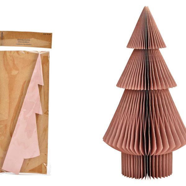 ROOST Aufsteller Honeycomb 15x30cm 10039705 Tannenbaum, altrosa