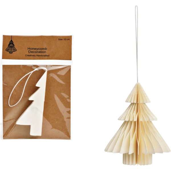 ROOST Weihnachtshänger 8x10cm 10042029 Honeycomb, Tannenbaum