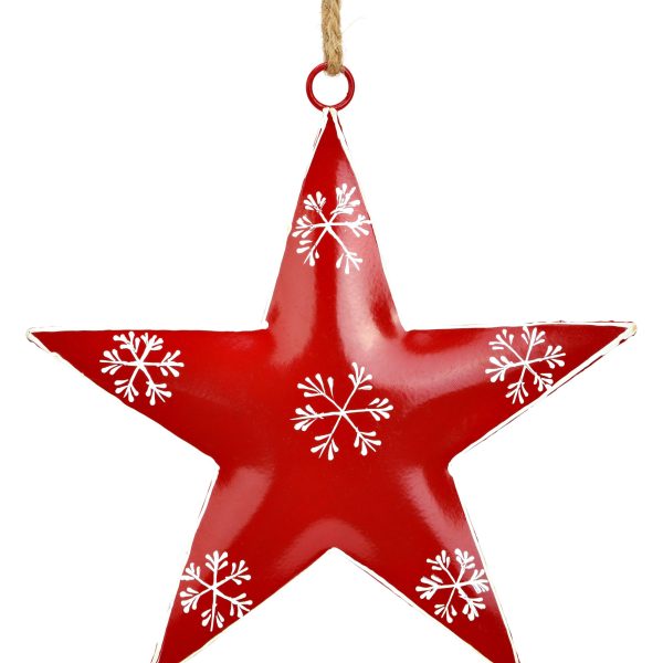 ROOST Weihnachtshänger Stern 15x2cm 10044113 Metall, rot