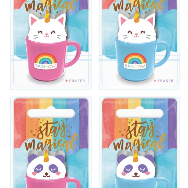 ROOST Radiergummi Tier in Tasse 4555 assortiert