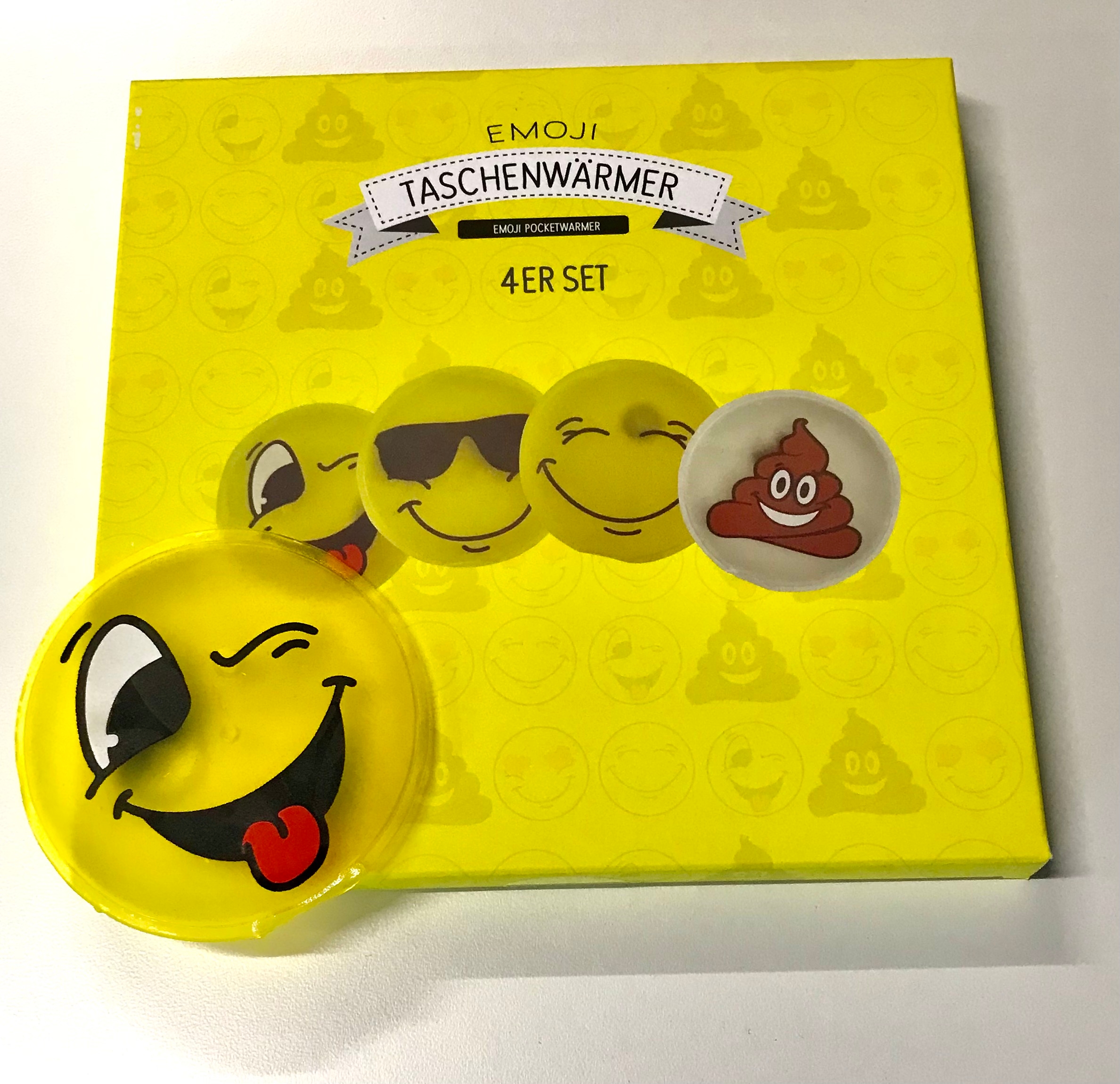 ROOST-512609.8-4012899006809 ROOST Taschenwärmer 4-Set 512609.8 Smiley, ass. 9cm – Hochwertig & günstig bei ShopDeca