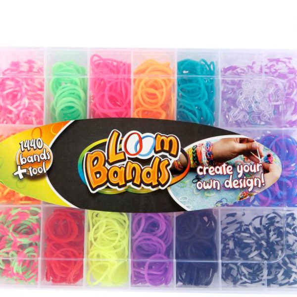ROOST Loom Bands-Set 20x13.8x4cm 620082 assortiert 1440 Stück