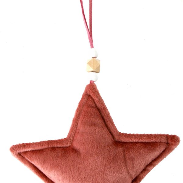 ROOST Weihnachtshänger Stern 880444 122.5x3x12cm Samt Pink