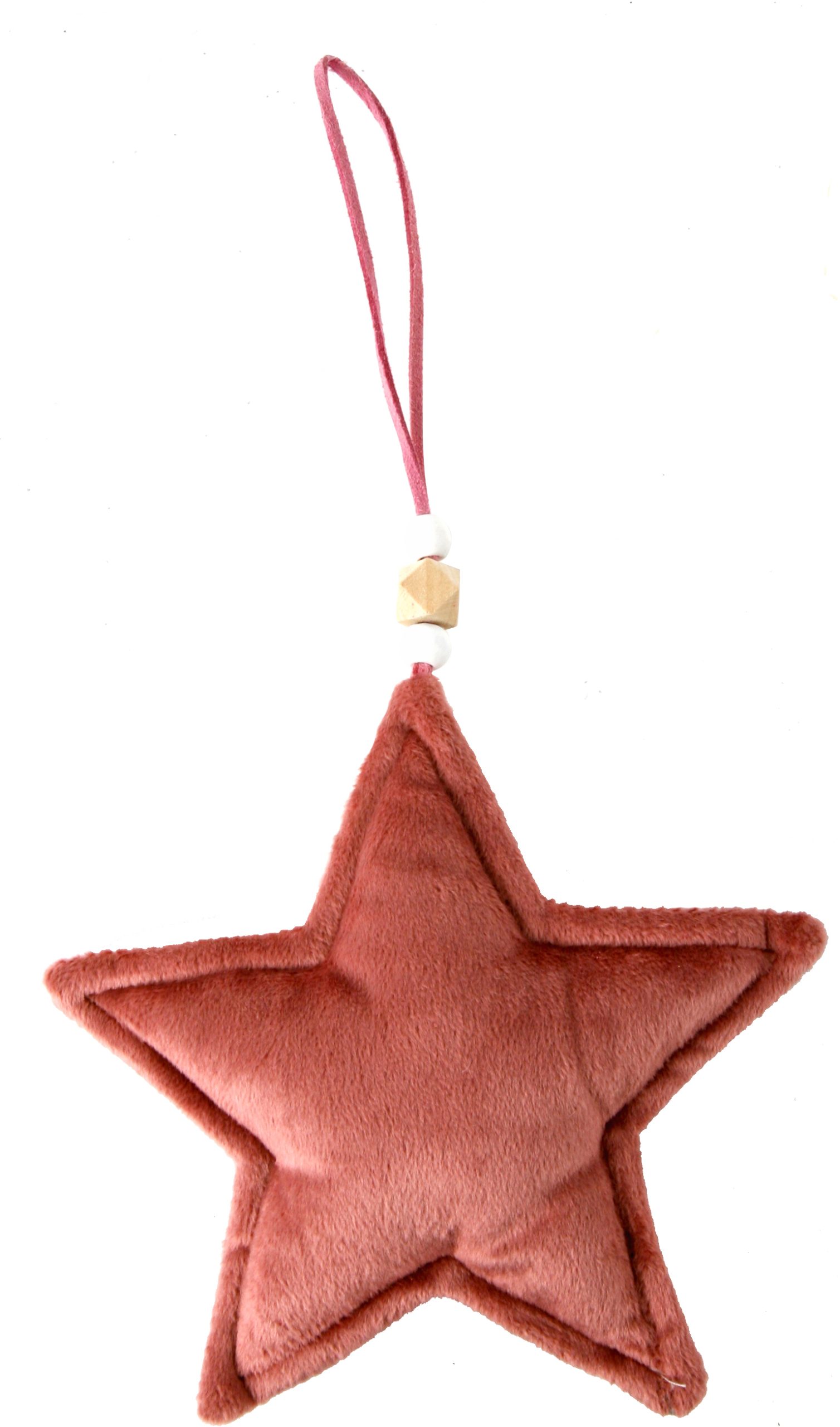 ROOST-880444-4054307387391 ROOST Weihnachtshänger Stern 880444 122.5x3x12cm Samt Pink – Hochwertig & günstig bei ShopDeca