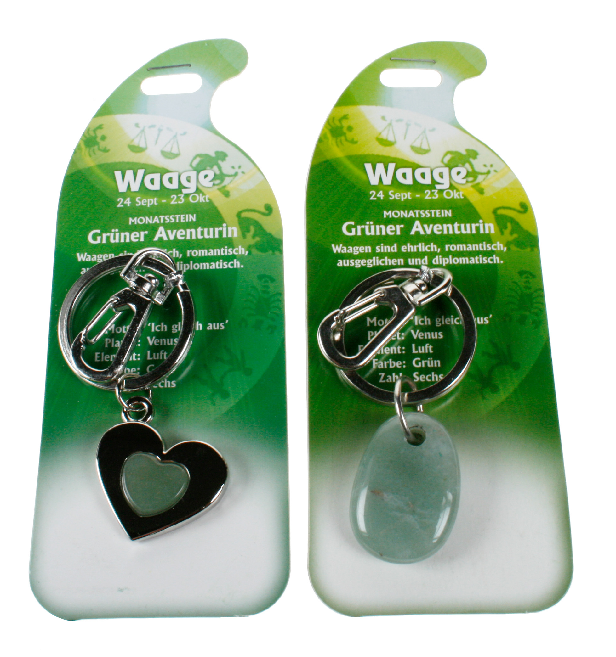 ROOST-G267-9002663652672 ROOST Schlüsselanhänger Waage G267 Gr. Aventurin 2 Motive ass. – Hochwertig & günstig bei ShopDeca