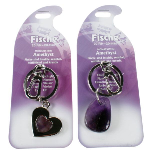 ROOST Schlüsselanhänger Fisch G272 Amethyst 2 Motive ass.
