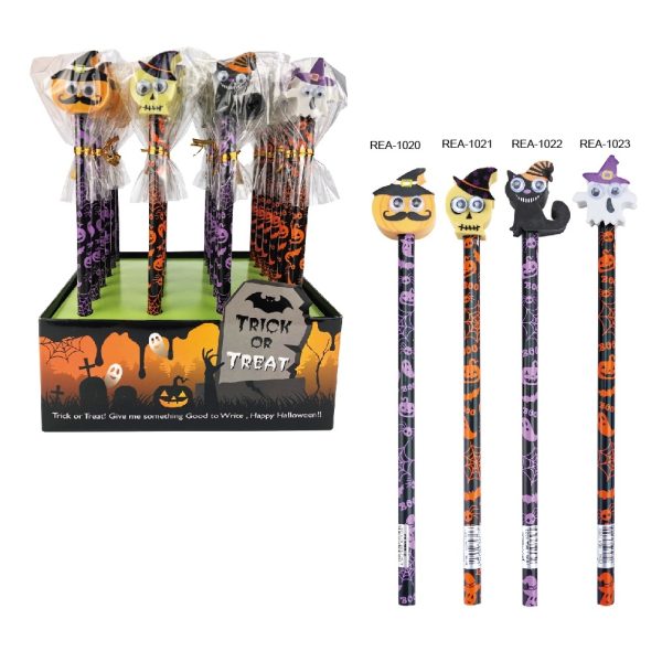 ROOST Bleistift Bewegliche Augen REA-1020 Halloween, assortiert
