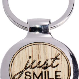 ROOST Schlüsselanhänger 3.5x3cm SA319 Just smile, rund