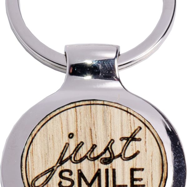 ROOST Schlüsselanhänger 3.5x3cm SA319 Just smile, rund