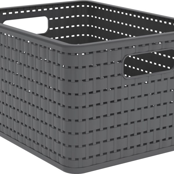 ROTHO Korb Country, A4 1115308046PC 18l, Holzkohle schwarz