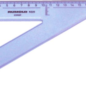 RUMOLD Zeichendreieck 18cm 6220 60° grau