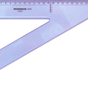 RUMOLD Zeichendreieck 25cm 6225 60° grau