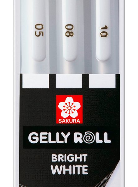 SAKURA Gelly Roll 0.3/0.4/0.5mm POXPGBWH3C White 3 Stück