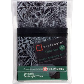 SAKURA Zentangle Tiles Z20TBGB 20 Stück schwarz