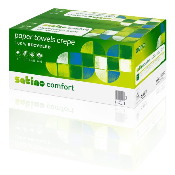 SATINO C-Falz-Handtücher 583142 Comfort Recycling 128 Stück